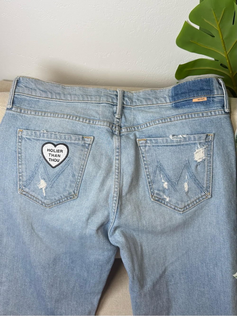 MOTHER Denim The Flirt Ankle Fray Jeans Size 29 - Picture 7 of 12